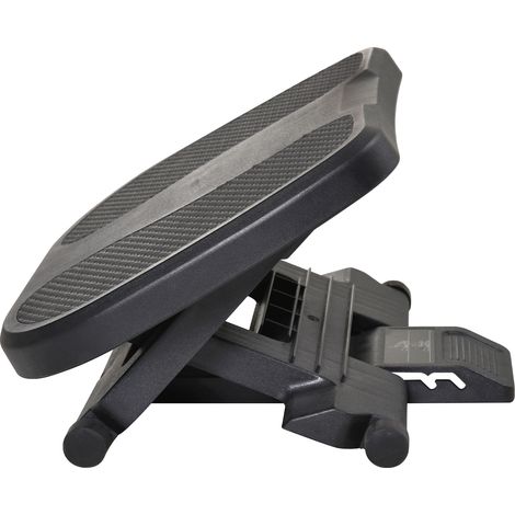 HOMCOM Fußstütze Schreibtisch Ergonomische 3 Stufig Höhenverstellbare Fußablage Rutschfeste Fußbank mit Massage Funktion Fußhocker für Home-Office, Zuhause, Büro