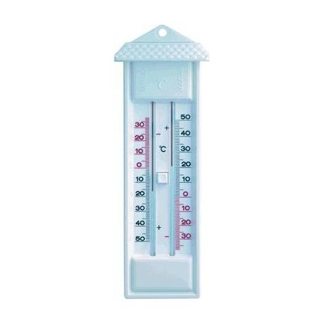 Thermomètre analogique mural blanc – Affichage des températures minimales et maximales – Pour intérieur – Dimensions 232x80x32mm – Tfa Dostmann