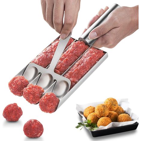 Macchina per polpette di alta qualità in tre pezzi – cucchiaio per polpette in acciaio inox 304 (1/5)