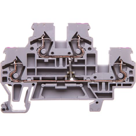 Conector de riel de 2 niveles 2,5 mm² L/L gris 870-508