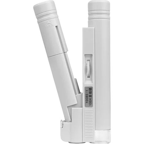 Loupe Agrandissante 100X Avec Éclairage LED - Pour Réparation Électronique Et Inspection Bijouterie - Tube En ABS - 136 X 50 X 20 Mm - 1 Pièce (1/5)