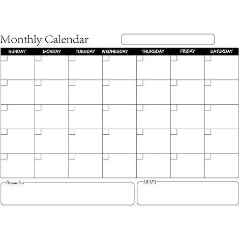Magnetische, abwischbare Tafel für den Kühlschrank – Monatskalender und Pinnwand