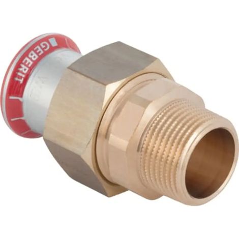 Geberit Mapress Acero al carbono Unión de transición con rosca macho, DN 40, dø 42 mm, 25339