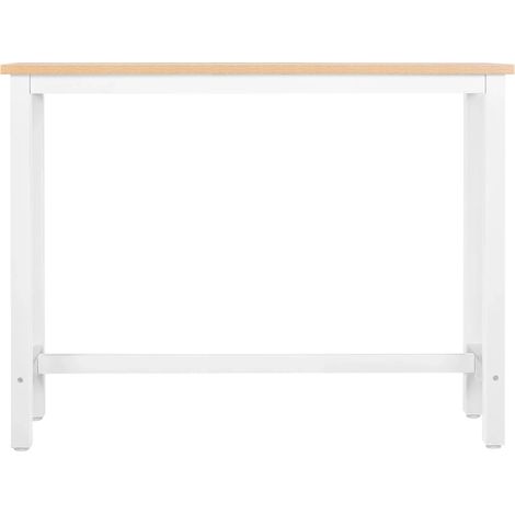 Table de bar multifonctionnelle avec plateau MDF et structure métal 140x100x40 cm (1/5)