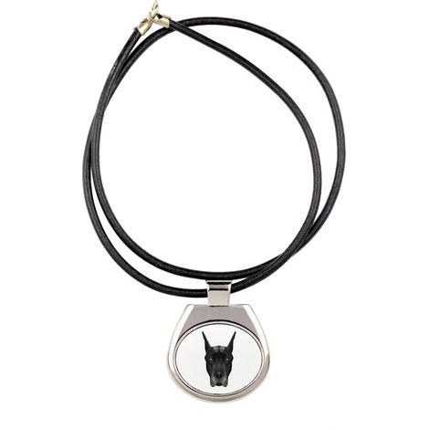 Alano - collana con foto e iscrizione geometrica di Art-Dog (1/3)