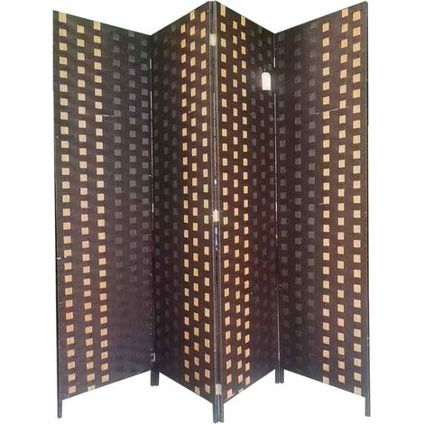 Biombo de papel trenzado 4 hojas 50(x4)x3x180h cm (1/5)