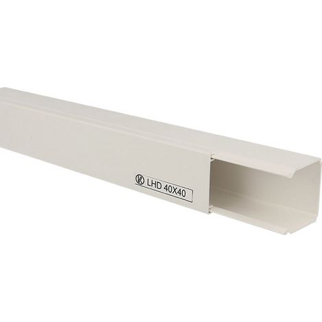 Goulotte électrique PVC 40 x 40 mm – Auto-extinguible – Indice de protection IP40 – Températures d'utilisation -5 à +60°C – Kopos