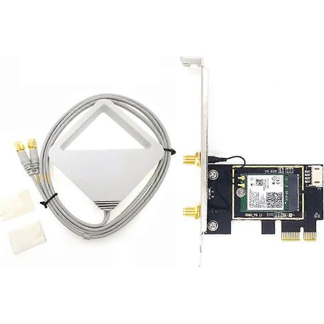 Carte WiFi 6 AX200 PCIe 3000Mbps, adaptateur réseau sans fil 2.4G/5G avec antenne Intel OEM, haute vitesse et performance optimale. (1/4)