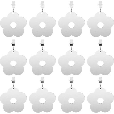 Diealles Shine Poids de Nappe, 12 Pièces Lourd Poids pour Nappe, Acier Inoxydable Poids de Nappe avec Clips, Pendentif Nappe pour Exterieur Jardin (1/5)