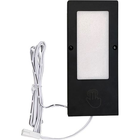 Spot led rectangle - Angle d'éclairage : 120° - Décor : Noir mat - Epaisseur : 4 mm - Flux lumineux : 480 lm - Indice de protection : IP45 - SC HERRAJES (1/4)