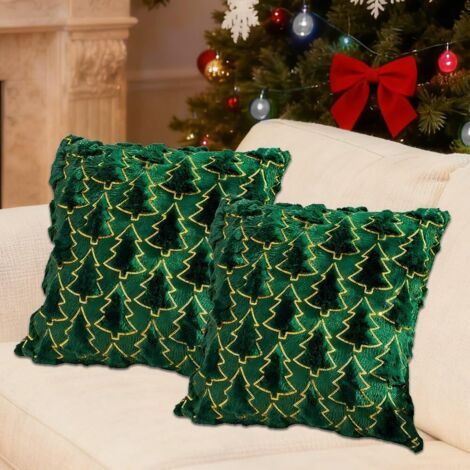 2pcs Housse DE Coussin Noel, Taies d'oreiller de Noël, Housses de Coussin décoratives de Noël, pour Chambre, Canapé, Chaise, Voiture, Lit, Jardin