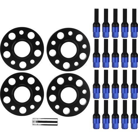 Kit de flasques d'écartement de roue centraux 0,6 pouce 0,8 pouce avec boulons de rechange pour Série 1 2 3 X1 X2 X3 (Bleu) (1/5)