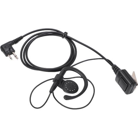 Kit oreillette micro Walkie Talkie M forme G écouteur ABS pour restaurants agents sécurité bars hôtels (1/5)