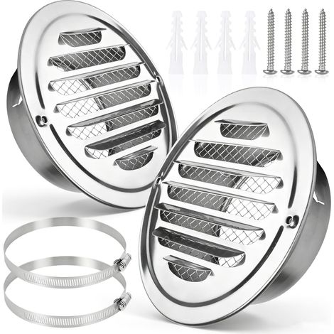 Grille Ventilation Aération Extérieur Ronde 100mm Diametre Anti (1/5)