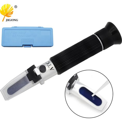 Réfractomètre portable 0-80 %, mesureur de concentration d'alcool, instrument de mesure de la concentration d'éthanol, réfractomètre