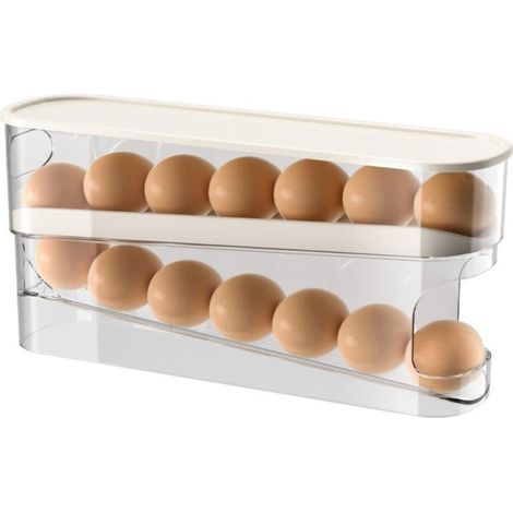 Distributeur D'œufs Pour Réfrigérateur,Rangement Oeufs Frigo,Rouler Automatiquement La Boîte À Œufs À 4 Niveaux (1/5)