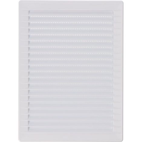 Griglia di ventilazione rettangolare da incasso in ABS con zanzariera colore bianco 17x23cm EDM (1/3)
