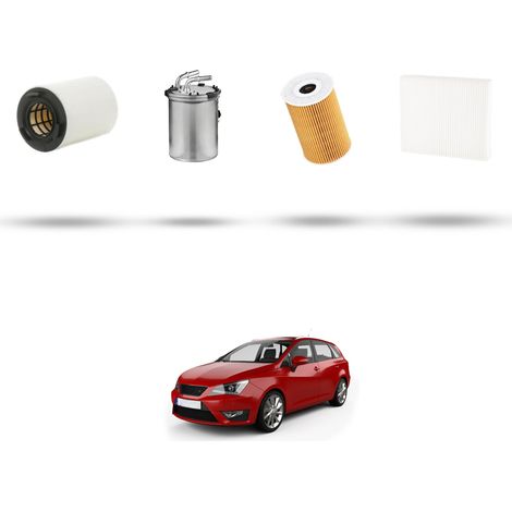 Kit tagliando 4 filtri compatibile con Seat Ibiza IV 1.6 TDI 66kw dal 2009 (1/5)