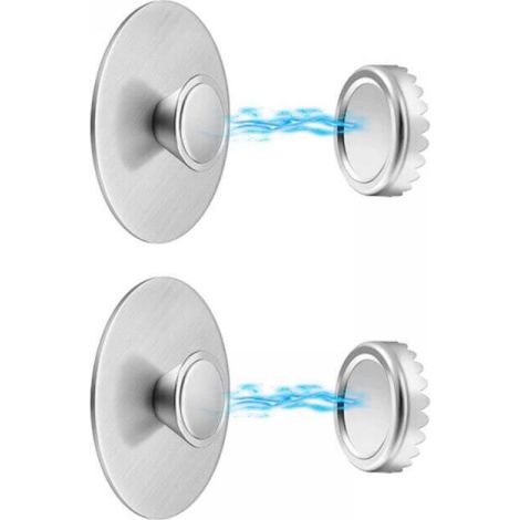 [NON UTILIZZATO] Set di 2 portasapone magnetici in acciaio inox, da parete, per cucina e bagno, con 2 coperchi.