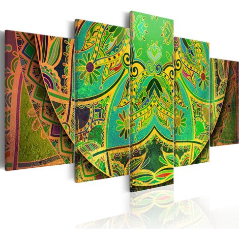 Tableau Imprimé "Mandala : Green Energy" 50 x 100 cm (1/2)