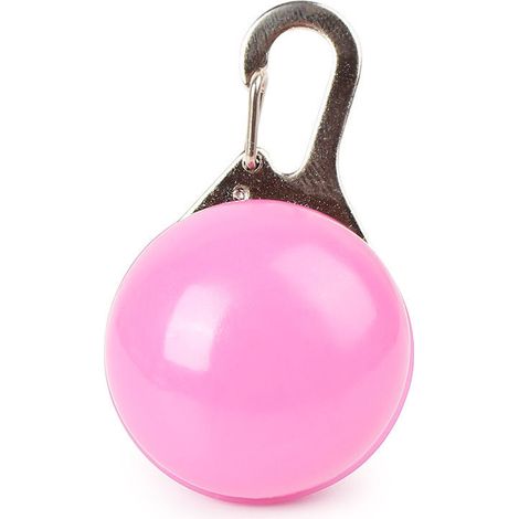 2 Pièces LED Illuminé Chien Marche Lumière Pendentif Collier, Flash Collier de Sécurité Flash pour Chien Chat Animal Anti Perdu Coureur Jogger Marcheur Cycliste (Rose)-5.53.52.5cm