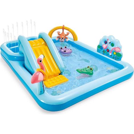 Aire de jeux gonflable Louisiane – Bassin 493L et 57L – Design fun et coloré – Jeux inclus pour enfants 3 ans et plus - 57161NP