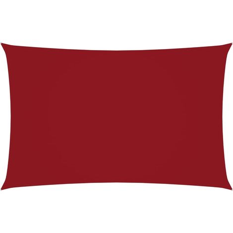 Voile de parasol Tissu Oxford rectangulaire 3x6 m Rouge (1/5)