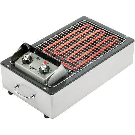 Grill électrique à pierres de lave – Barbecue avec régulateur d'énergie 7 positions – Bac à lave émaillé pour cuisson saine – Roller Grill (1/3)