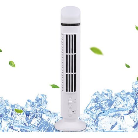 Ventilateur Sur Pied Sans Hélice - 2 Vitesses - Alimentation Batterie Ou USB - Design Compact - Pour Intérieur (1/5)