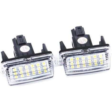 2Pcs Allume la Lampe de Plaque d'immatriculation de 12V SMD3528 La Plaque d'immatriculation de la Voiture LED de pour to/yota Co/Rolla Ya/RIS Ca/mry 12-15 Au/RIS VI/os Hybrid (1/5)