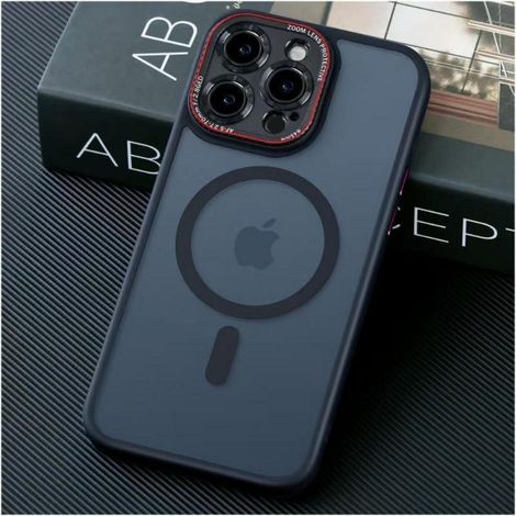 iPhone 16 Pro Max Hülle MagSafe Militärschutz Kameraschutz Schwarz (1/5)