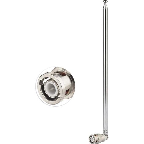 Antenne Radio FM CB VHF UHF Scanner 25-1300 MHz Télescopique 115 cm (1/5)