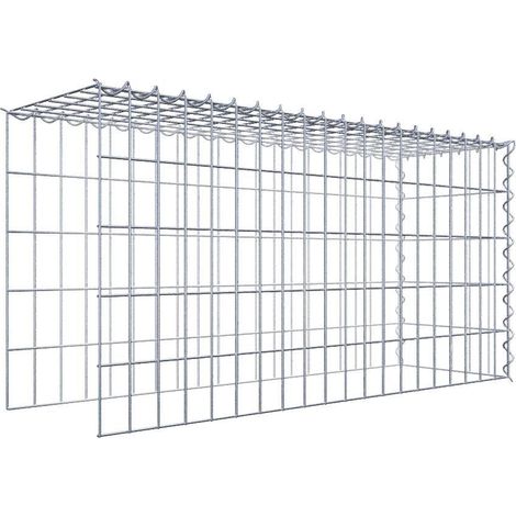 Gabiondeco - Gabion - Element de prolongation en hauteur et en longueur 100 cm x 50 cm x 30 cm (L x H x P). maille 5 x 10 cm. Spirale. Attention il manque deux gril... (1/5)