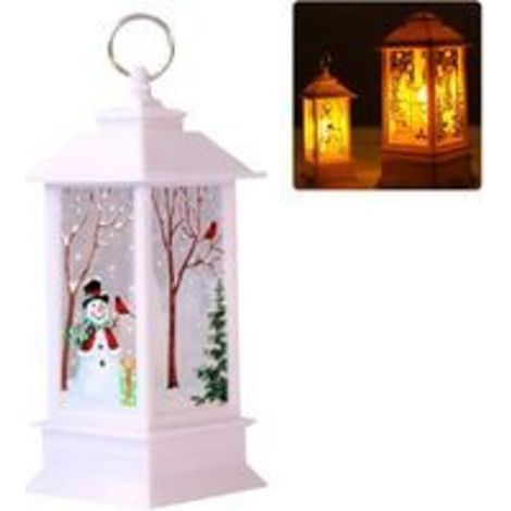 Noël LED Lantern À Pôles Santa Claus Bonhomme De Neige Lampe De Suspension pour Noël À La Maison Party Table Décoration-Fei Yu (1/5)