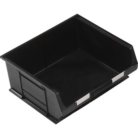 Bac de rangement RS PRO Noir en PP, 182mm x 420mm x 375mm ( Prix pour Paquet de 5 ) (1/2)