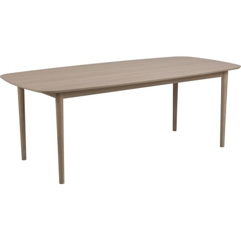 Aston Esstisch oval, vorbereitet für Zusatzplatten, weiß geölt eichendekor. (1/5)