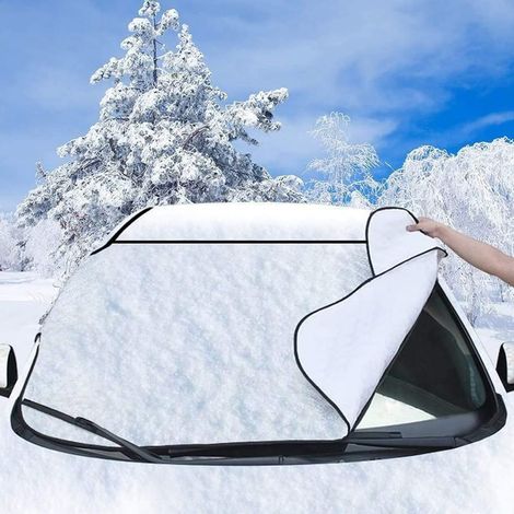 Winter-Windschutzscheibenschutz – Schutz vor Schnee, Eis und Frost – 4 Lagen Aluminium und Vliesstoff – Universell passend für Pkw und SUVs – 1 Stück (1/5)