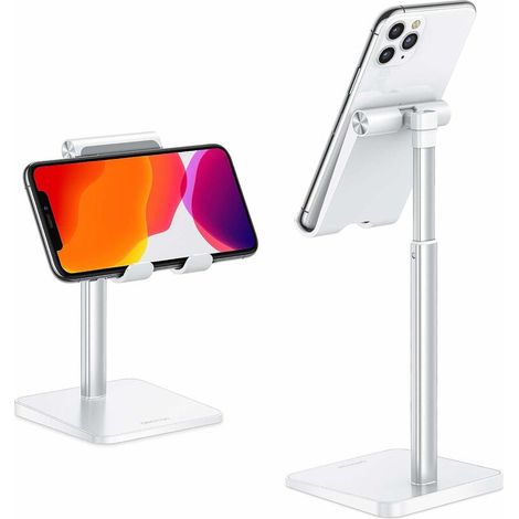 DEESSE SHOP - pièce Support de téléphone portable, support de bureau vertical pour smartphone, support de station d'accueil pour iPhone 13 Pro/13/12 Mini/12 Pro/12, autres smartphones, blanc (1/5)