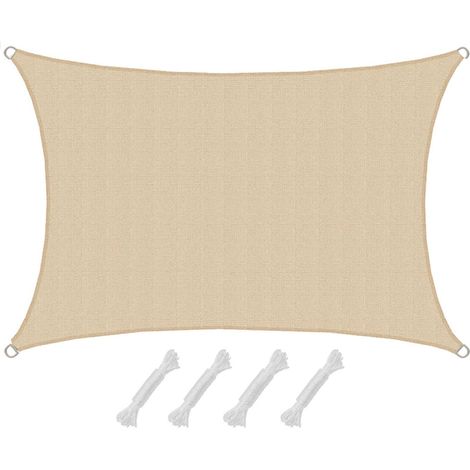 UV Sonnensegel Wasserdurchlässig 1x2 - Viereckig - Sonnenschutz Garten Terrasse (1/5)
