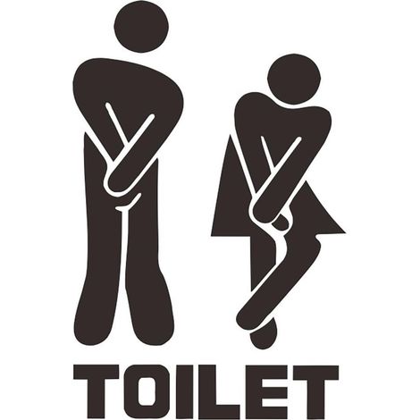 Sticker universel pour porte de salle de bain (22 cm x 17 cm) – Autocollant ludique aux textures et motifs riches (1/5)
