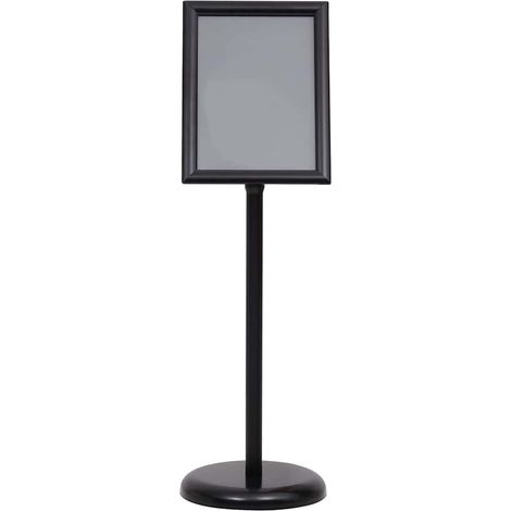 vidaXL Soporte de pie para carteles A4 de aleación de aluminio negro (1/2)