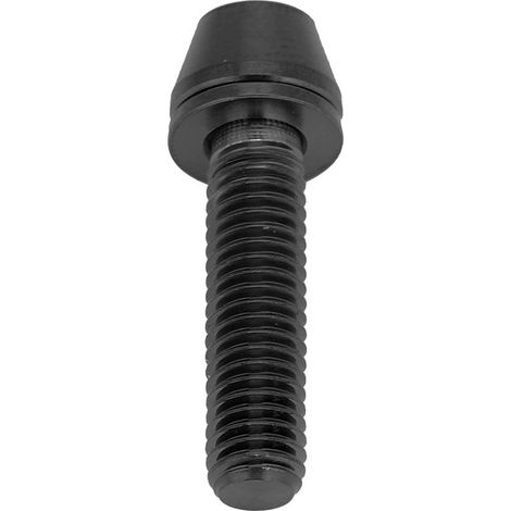 Vis de tête conique filetée 8mm avec rondelle pour VTT noir M5x20 (1/5)
