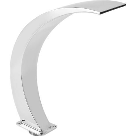Cascade-fontaine pour piscine, fontaine de piscine, filetage intérieur G1, acier inoxydable 304, design arrondi et incurvé, fontaine pour piscine extérieure pour aire de jeux (1/5)