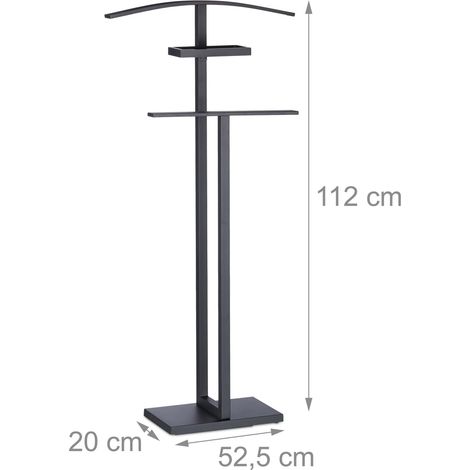 Servo muto elegante nero compatto cabina armadio 40 x 30 x 110 cm in acciaio nero 130004062