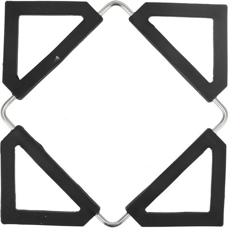 Dessous de plat en silicone, dessous de plat en acier inoxydable, dessous de plat antidérapant, tapis de table isolant thermique, dessous de plat pliable pour plats et casseroles chauds (noir) (1/5)