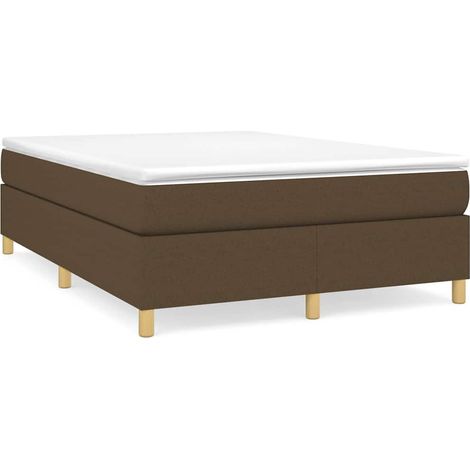 Maison Exclusive - Boxspringbettgestell Dunkelbraun 140x200 cm St (1/5)