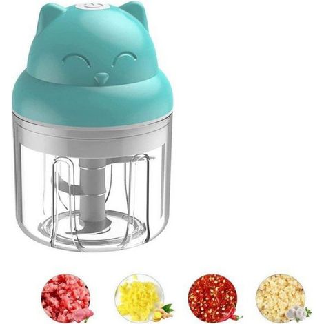 Hachoir Électrique - 60 W - Réservoir 250 ml - Batterie Rechargeable USB - Pour Oignons Pommes de Terre Légumes - 1 Pièce (1/3)