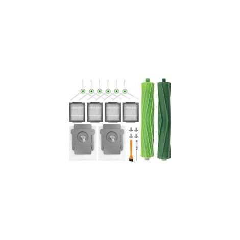 Pièces de Rechange pour iRobot i7 i7+ E5 E6 i3 i8+, Accessoires pour Roomba 2 Paire de Brosses Principale, 8 Filtres, 8 Frosses Latérales, 4 Sacs à Poussière (1/5)