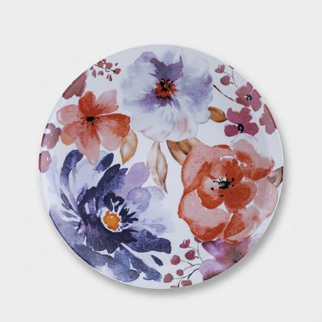 Plat de service en porcelaine 30 cm décoration florale Peonia (1/3)
