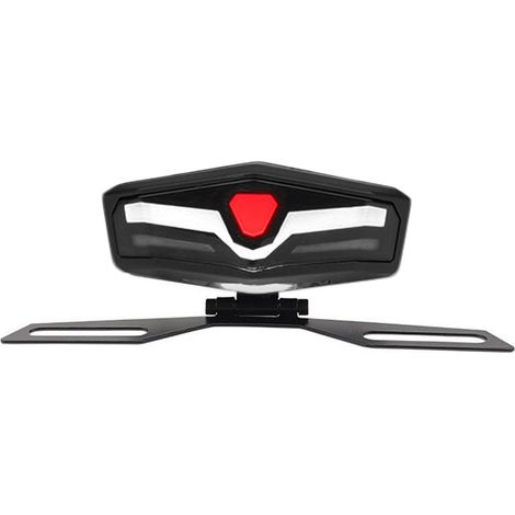 Feu arrière LED moto universel avec support plaque, clignotants intégrés, étanche, design compact pour Honda Yamaha Suzuki Kawasaki (1/5)